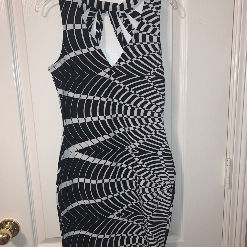 Black and White Bodycon Dress